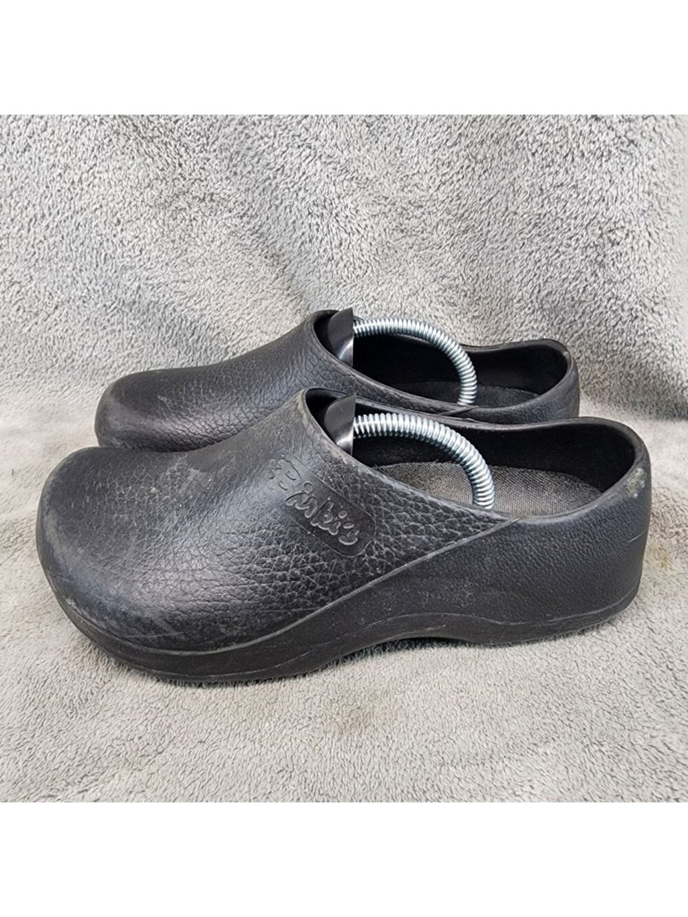 Birkenstock Shoes Womens 7 Mens 5 Black Synthetic Birki's Slip On Clogs *Read*